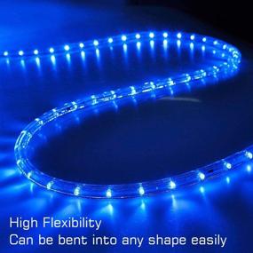 img 2 attached to 🎄 Upgraded 150 FT Blue 2 Wire LED Rope Light with 1620pcs Bulbs - Perfect Christmas Home Holiday Party Disco Restaurant Cafe Decor