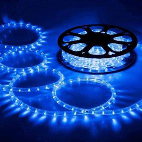 img 3 attached to 🎄 Upgraded 150 FT Blue 2 Wire LED Rope Light with 1620pcs Bulbs - Perfect Christmas Home Holiday Party Disco Restaurant Cafe Decor