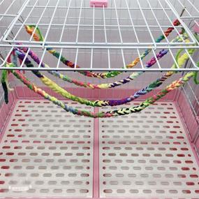 img 1 attached to 🐿️ RIOUSSI Handmade Sugar Glider Toys for Climbing, Exercising, and Jungle Exploration - Hanging Toy Cage Accessories, Perfect for Rats, Birds, and Rope Perch Swing Toy