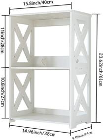 img 2 attached to Versatile BRTBEE Small Bookshelf, Coffee Table & Storage Cabinet - Ideal for Bedroom, Kitchen, Bathroom, and Living Room Display Shelf