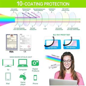 img 3 attached to 👓 Защитите ваши глаза с K KENZHOU Ретро Круглые очки блокирования синего света для компьютерного использования.