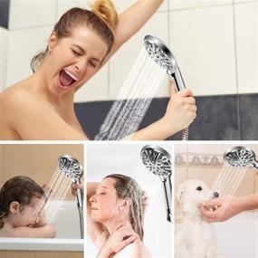 img 1 attached to 🚿 Woochy High Pressure Shower Head Set with 9 Functions, 59inch Replaceable Hose and Adjustable Bracket - Ideal for Home and Spa Massage