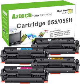 img 4 attached to Aztech Compatible Canon 055 055H Toner Cartridge Replacement for Canon Color ImageClass MF743Cdw MF741Cdw MF745Cdw LBP664Cdw MF743 Ink with Chip (4-Pack, Black Cyan Magenta Yellow)