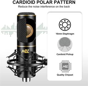 img 2 attached to NC-011 Набор USB конденсаторного микрофона для компьютера PC для подкастинга, стриминга, записи в студии, пения - включает игровое крепление микрофона, шок-монтаж и поп-фильтр.