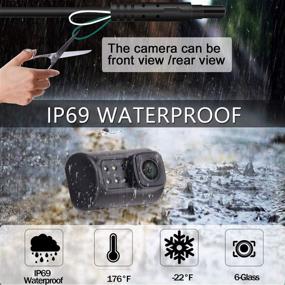 img 2 attached to 📷 iStrong Backup Camera for Car/Truck/RV/Trailer/Pickup - IP68 Waterproof, Night Vision, 150° Viewing Angle, HD Color, Guide Lines ON/Off