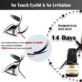 img 3 attached to DIY Lash Extension Kit for Home Use - LANKIZ Luxury Eyelash Extensions System for Self Application - Pack of Individual Lashes, Sensitive Eyelash Extension Glue, Lash Tweezer, and Lash Shampoo