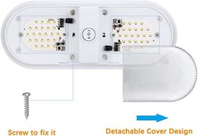 img 1 attached to 🚐 Миади 12V RV Светодиодный потолочный светильник - Внутреннее освещение для автомобиля/автодома/прицепа/кемпера/лодки - Выключатель Вкл/Выкл - Белый цвет - 560 люмен - 4000-4500К - 48X2835SMD (набор из 5 штук)