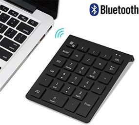 img 4 attached to 🔢 Wireless Bluetooth 28-Key Numeric Keypad - Lekvey Portable Number Pad for Financial Accounting Data Entry on Smartphones, Tablets, Surface Pro, Windows, Laptop & More