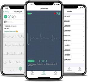 img 1 attached to 📱 Устройство мониторинга сердца через Bluetooth Wellue DUOEK-S, бесплатное приложение совместимо с iOS, Android и планшетами, для домашнего использования - улучшенная оптимизация поисковой системы