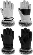 pairs winter gloves waterproof children logo