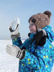 img 3 attached to Pairs Winter Gloves Waterproof Children