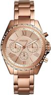 ⌚ fossil women's modern courier chronograph dress quartz watch - stainless steel logo