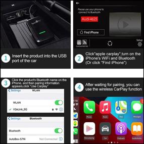 img 2 attached to 📲 Wireless CarPlay Adapter for Factory Apple CarPlay Cars - Supports iPhone 5 and Newer, Auto-Connects, Online System Updates - Car Link to Convert Your Factory CarPlay to Wireless