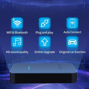 img 1 attached to 📲 Wireless CarPlay Adapter for Factory Apple CarPlay Cars - Supports iPhone 5 and Newer, Auto-Connects, Online System Updates - Car Link to Convert Your Factory CarPlay to Wireless