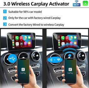 img 3 attached to 📲 Wireless CarPlay Adapter for Factory Apple CarPlay Cars - Supports iPhone 5 and Newer, Auto-Connects, Online System Updates - Car Link to Convert Your Factory CarPlay to Wireless