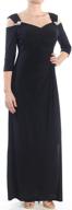 👗 r&m richards women's plus size empire waist cold shoulder dress with sleeves - large: stylish and flattering! logo