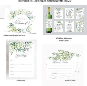 img 1 attached to 🍷 Greenery Will You Be My Bridesmaid Wine Labels - Set of 8: Includes 6 Bridesmaid, 1 Maid of Honor, 1 Matron of Honor