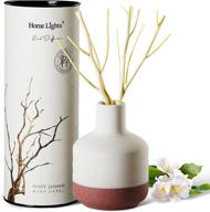 🏡 enhance your home with homelights reed diffuser: white jasmine & tuberose aromatherapy oil set for natural fragrance and decorative ambiance, 150ml/5.12 fl.oz логотип