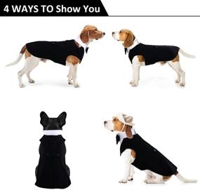 img 2 attached to DORA BRIDAL Formal Dog Tuxedo: Medium-Large Labrador Wedding Suit Outfit with Detachable Bowtie Collar - Handsome, Elegant Cosplay for Pet Parties, Halloween