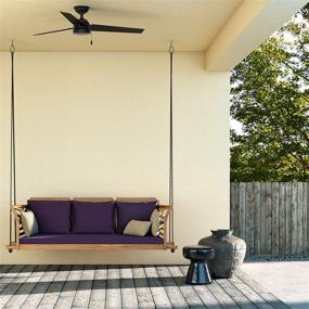 img 1 attached to 🏡 Upgrade Your Space with the Hunter Cassius Indoor/Outdoor Ceiling Fan, 44" Pull Chain, Matte Black