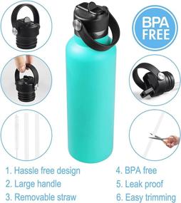 img 1 attached to 🥤 DBIW Straw Lid: Convenient Compatibility for Hydro Flask Standard Mouth Bottles