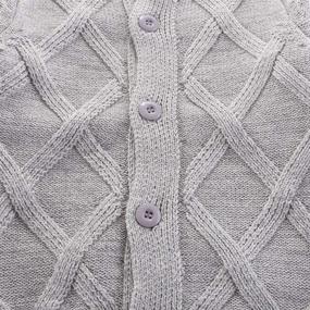 img 1 attached to Motteecity Boys' Stand Collar Woolen Sweater Cardigan for Solid Warmth