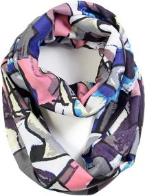 img 1 attached to 🎨 Versatile Infinity Scarf Head Wrap in a Mix of Spring Fashion Oil Paint Colors by Scarfand