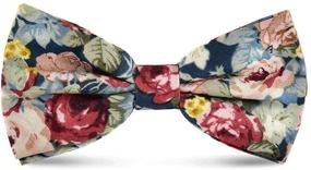 img 1 attached to 🎀 Stylish Floral Cotton Bowties by JESLANG: Perfect Accessory for Any Occasion