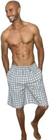 img 3 attached to 🩳 Comfortable Lounge Pajama Shorts with Drawstring and Pockets for Men's Sleep & Lounge Wear