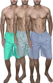 img 4 attached to 🩳 Comfortable Lounge Pajama Shorts with Drawstring and Pockets for Men's Sleep & Lounge Wear