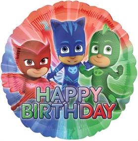 img 1 attached to 🎈 Набор из 5 шаров PJ Mask Friends для детских праздников - фольгированные шары для взрослых и детей с тематикой вечеринки; декорации с праздничной темой.