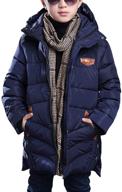 🧥 ochenta boys' winter hooded parka coat - cotton quilted outerwear logo