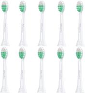 🪥 ofashu 10-pack replacement heads for philips sonicare electric toothbrush - compatible with healthywhite protectiveclean 4100 5100 2 series c1 c2 hx6810 hx9023 white logo