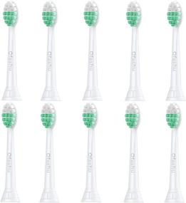 img 4 attached to 🪥 Ofashu 10-Pack Replacement Heads for Philips Sonicare Electric Toothbrush - Compatible with HealthyWhite ProtectiveClean 4100 5100 2 Series C1 C2 HX6810 HX9023 White