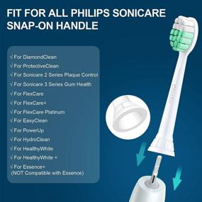 img 3 attached to 🪥 Ofashu 10-Pack Replacement Heads for Philips Sonicare Electric Toothbrush - Compatible with HealthyWhite ProtectiveClean 4100 5100 2 Series C1 C2 HX6810 HX9023 White