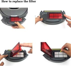 img 2 attached to 🔍 I Clean 10pcs Replacement iRobot Roomba Hepa Filter: Parts for Roomba 980 960 880 860 870 890, with Free Cleaning Brush