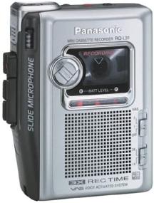 img 1 attached to 🎙️ Портативный магнитофон Panasonic RQ-L31: Компактное и удобное устройство для аудиозаписи с выдвижным микрофоном.
