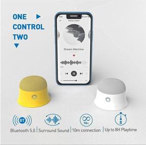 img 3 attached to 🔊 Мощный мини-магнитный Bluetooth-динамик: Раскройте дополнительные басы и HD-стереозвук для iPhone 12/12 Mini/12 Pro/12 Pro Max (белый)