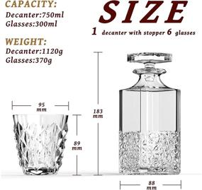 img 3 attached to 🍾 Engraved Men's Decanter Set by Guia - Decanter Decanter Decanters