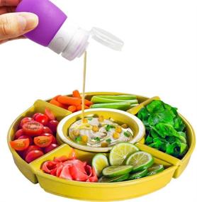 img 1 attached to 🌶️ Portable Condiment Containers - Fine Dressing & Sauce Storage Solution