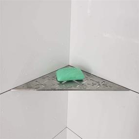 img 1 attached to FROSCH Stainless Steel Corner Shower Shelf, Triangle Design (Brushed Finish)