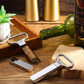 img 1 attached to 🍾 Cork Puller Wine Bottle Opener with Cover - Two-Prong Cork Remover for Wine and Champagne Bottles - Ideal for Wine Lovers (2-Pack)