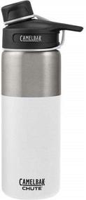 img 1 attached to CamelBak Chute Vacuum Insulated Stainless Water Bottle - White, 20 oz: Stay Hydrated in Style!