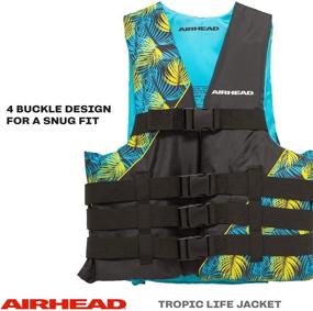 img 2 attached to 🌴 Tropic Life Jacket by Airhead: Closed-Sided PFD for Kids, Teens, and Adults