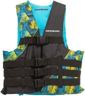 🌴 tropic life jacket by airhead: closed-sided pfd for kids, teens, and adults logo