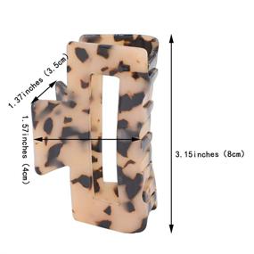 img 2 attached to 🐆 BEGOOD 4Pcs Large Hair Claw Clips, Tortoise Shell Banana Hair Clip Barrettes for Women, Non-slip Jaw Hair Clips Clamps for Thick or Thin Hair, Leopard Print Stylish Hair Accessories