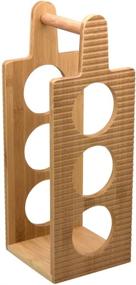 img 4 attached to 🍷 Organic Bamboo Wood Wine Rack Display Stand for Table Countertop - JB Home Collection 4574