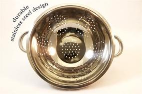 img 3 attached to 🍲 5 Qt Stainless Steel Colander with Heavy Duty Handles and Self-Draining Solid Ring Base by ExcelSteel