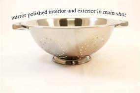 img 2 attached to 🍲 5 Qt Stainless Steel Colander with Heavy Duty Handles and Self-Draining Solid Ring Base by ExcelSteel