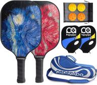 🏓 papepipo graphite pickleball paddles set - high-performance rackets with carbon fiber surface and polypro honeycomb core, ideal for players from novices to pros логотип